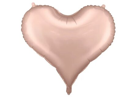 PartyDeco Rosegold Hart Elegant Folie Ballon 75cm