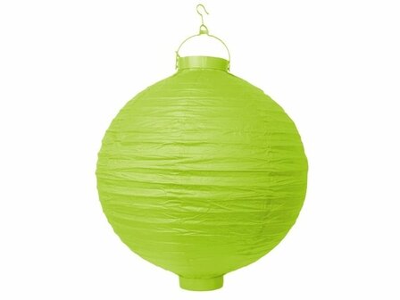 Appel Groen Papieren Lampion met LEDverlichting 30cm Apple Green