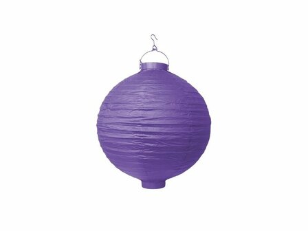 Violet Paars Papieren Lampion met LEDverlichting 20cm Violet