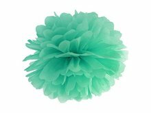 Donker Mint Pompom Decoratie 35cm Dark Mint