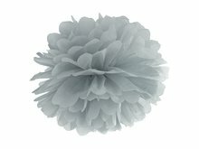 Grijs Pompom Decoratie 35cm Grey