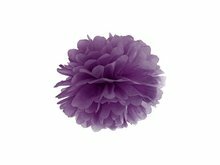 Paars Pompom Decoratie 25cm Purple