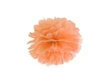 Licht Oranje Pompom Decoratie 25cm Light Orange