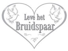 Trouwen &#039;Leve het Bruidspaar&#039; Deur Bord