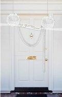 Wit &#039;Just Married&#039; Deur Decoratie Set 5delig