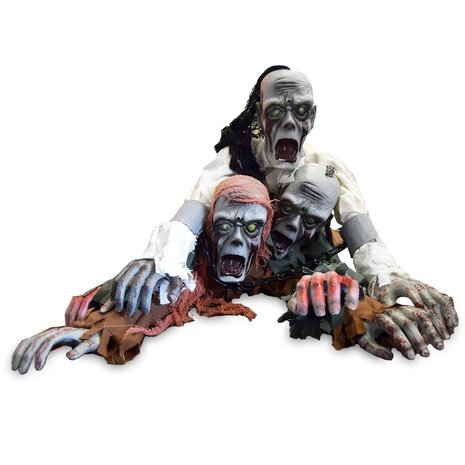 Kruipende Zombie Animatron Bewegend Figuur Assorti.